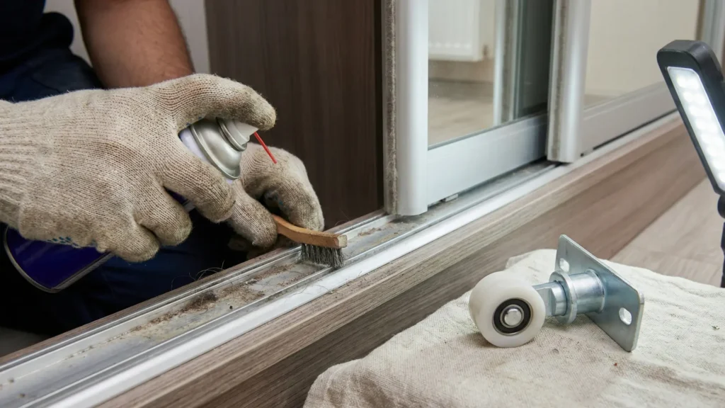 Sürgülü dolap, sürgülü kapak tamiri.